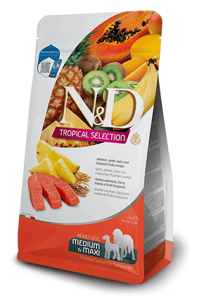 Farmina - N&D Tropical Selection - Salmon, Spelt, Oats and Tropical Fruits Adult Medium & Maxi (Dry Dog Food)