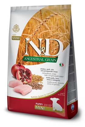 Farmina - N&D Ancestral Grain - Chicken & Pomegranate Mini (Dry Puppy Food)