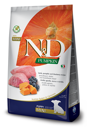 Farmina - N&D Pumpkin - Lamb, Pumpkin, and Blueberry Puppy Mini (Dry Dog Food)