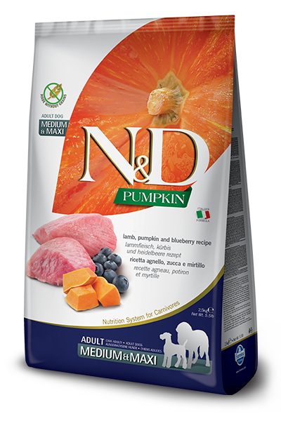 Farmina - N&D Pumpkin - Lamb, Blueberry & Pumpkin Medium & Maxi (Dry Dog Food)