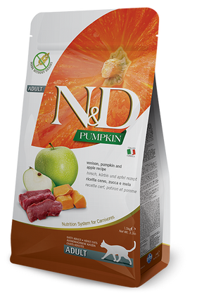 Farmina - N&D Pumpkin - Venison and Apple Adult Recipe (Dry Cat Food)