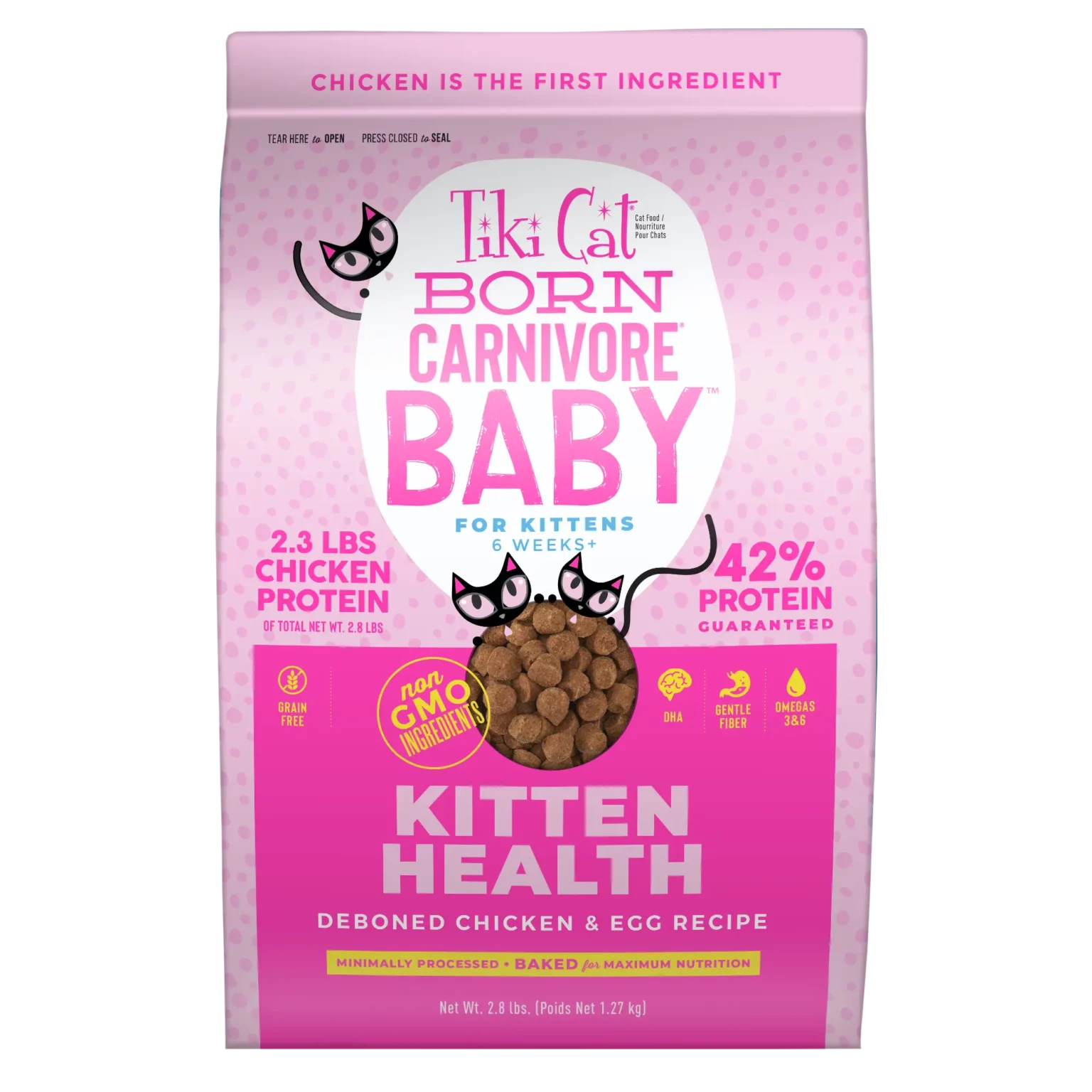 Tiki Cat - Born Carnivore - Kitten Health: Deboned Chicken & Egg (For Kittens)