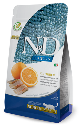Farmina - N&D Ocean - Herring and Orange Adult Neutered Recipe (Dry Cat Food)