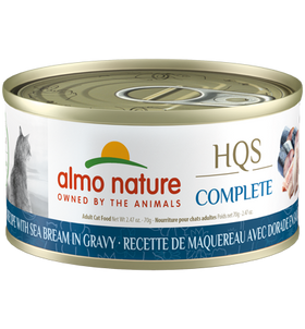 Almo Nature - HQS Complete Mackerel Recipe with Sea Bream in Gravy |Wet Cat Food Toronto