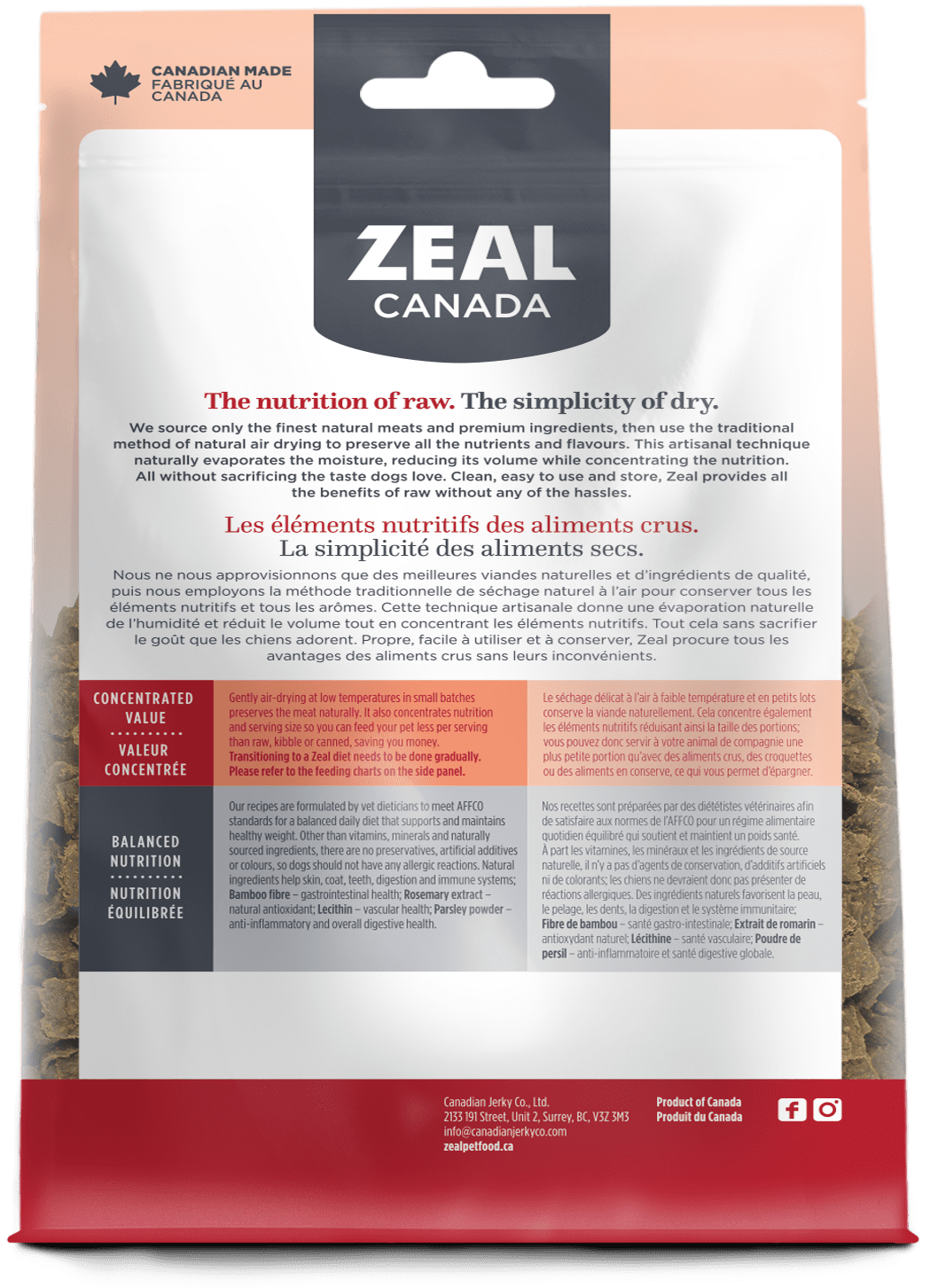 Zeal Canada -  Gently Air-Dried Beef (For Dogs)