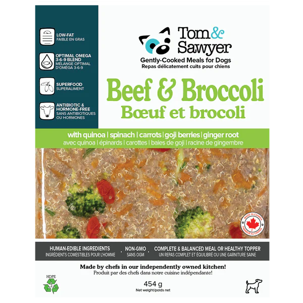 Tom & Sawyer - Beef & Broccoli (For Dogs) - Frozen Product
