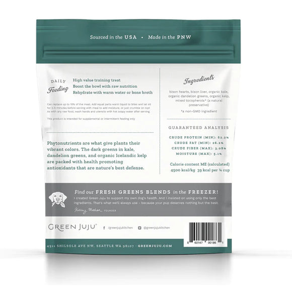 Green Juju - Bison Green Whole Food Bites Pack (For Dogs & Cats)