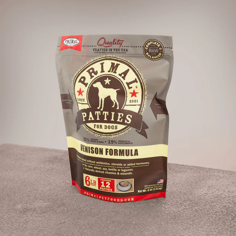 Primal - Patties - Raw Venison Patties (For Dogs) - Frozen Product
