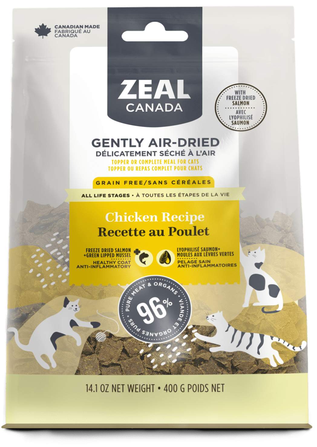 Zeal Canada - Gently Air-Dried Chicken with Freeze-Dried Salmon for Cats