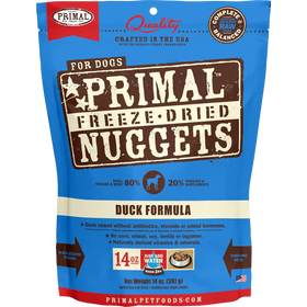 Primal - Nuggets - Freeze Dried Nuggets - Duck Formula (Dog Food)