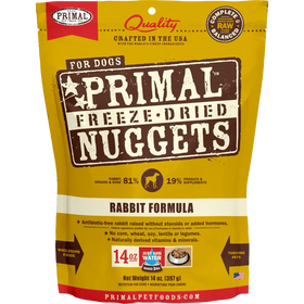 Primal - Nuggets - Freeze Dried Nuggets - Rabbit Formula (Dog Food)