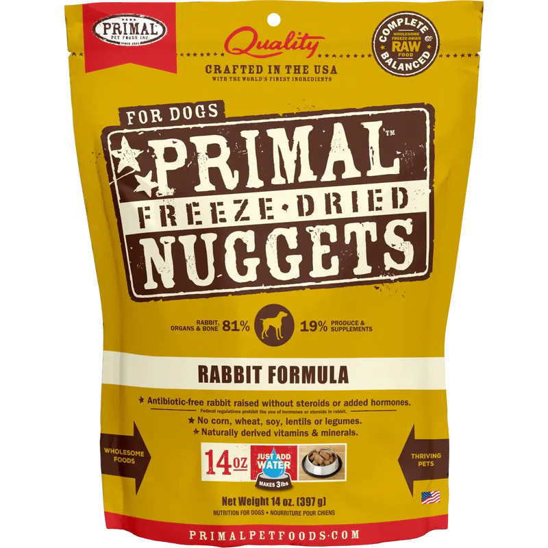 Primal - Nuggets - Freeze Dried Nuggets - Rabbit Formula (Dog Food)
