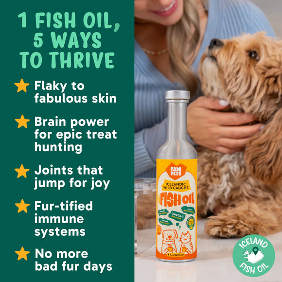 Fam Pets - Icelandic Wild Caught Fish Oil (Pet Supplement) - Pour