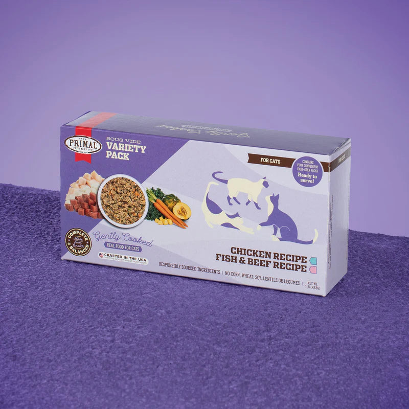 Primal  - Gently Cooked - Variety Pack (For Cats) - Frozen Product