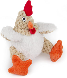 GoDog - Just for Me Roosters Fat White (Dog Toy)