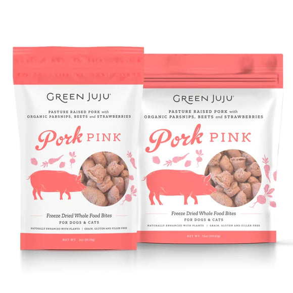 Green Juju - Pork Pink Whole Food Bites Pack (For Dogs & Cats)