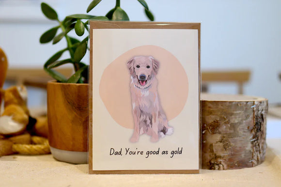 SketchesBySkip - "Good As Gold" 5x7 Father's Day Card