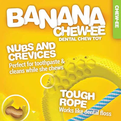 JW Pet - Banana Chew-ee Dental (Dog Toy)