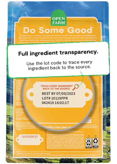 Open Farm - Air Dried Harvest Chicken Recipe (For Dogs)