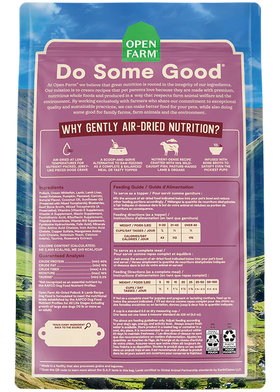 Open Farm - Air Dried Pollock & Lamb Recipe (For Dogs)