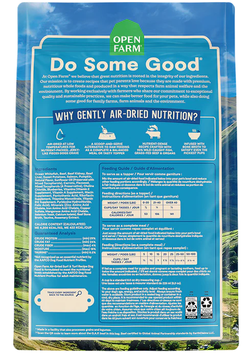 Open Farm - Air Dried Surf & Turf Recipe (For Dogs)
