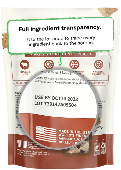 Open Farm - Freeze Dried Raw Single Ingredient Lamb Liver Treat (For Dogs)