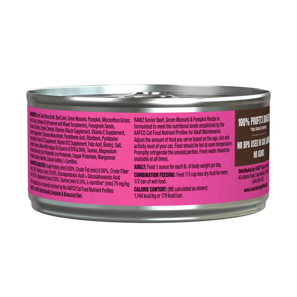 RAWZ - Senior Beef, Green Mussels & Pumpkin (Wet Cat Food)