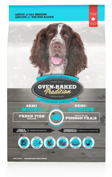 Oven-Baked Tradition - Semi-Moist Food For All Breed Adult Dogs - Fish