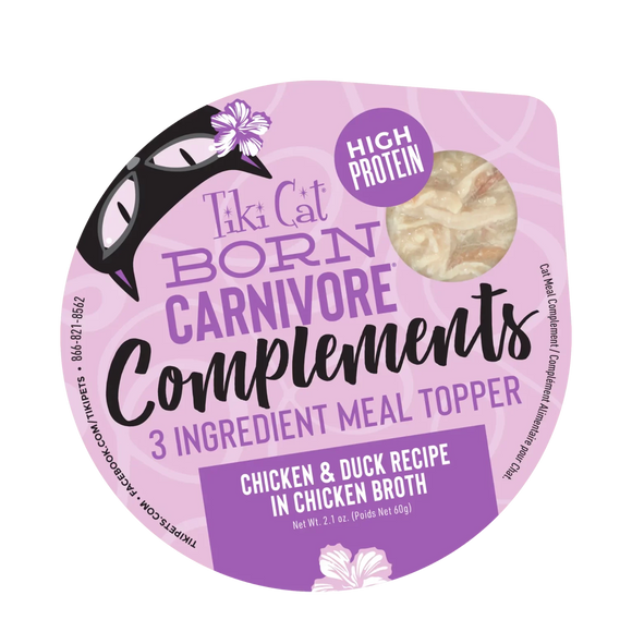 Tiki Cat - Born Carnivore - Chicken & Duck In Chicken Broth (For Cats)
