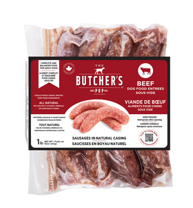 The Butcher's Pup - Beef Sous-Vide Sausages (For Dogs) - Frozen Product