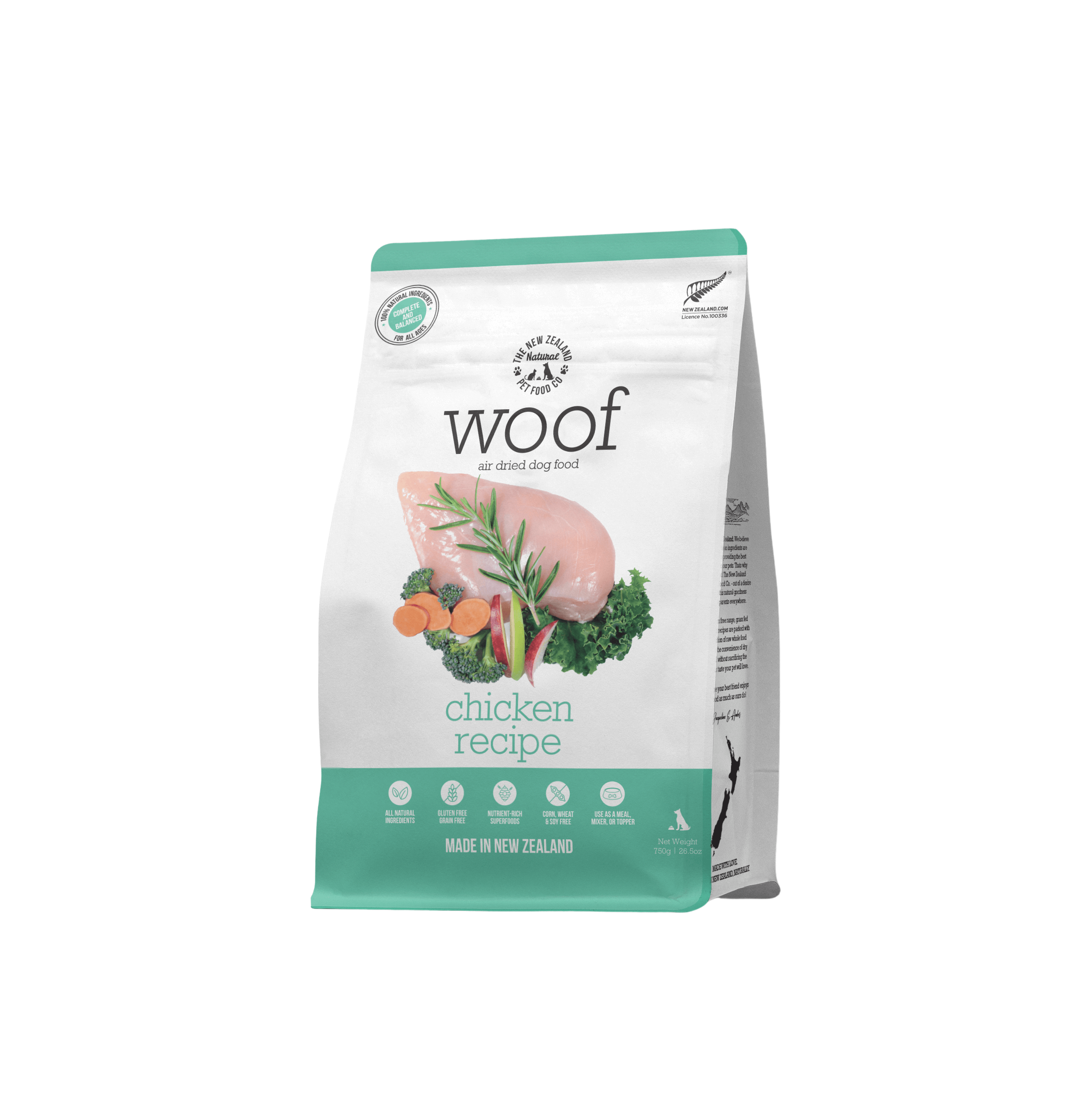 The NZ Natural Pet Food Co. Woof Air Dried Chicken For Dogs