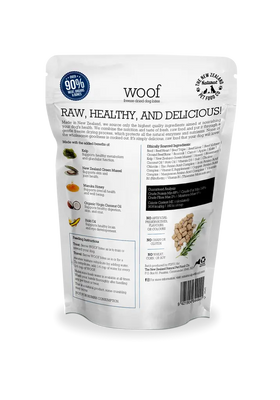 The NZ Natural Pet Food Co. | Woof | Freeze-Dried Beef Treats (For Dogs) | ARMOR THE POOCH