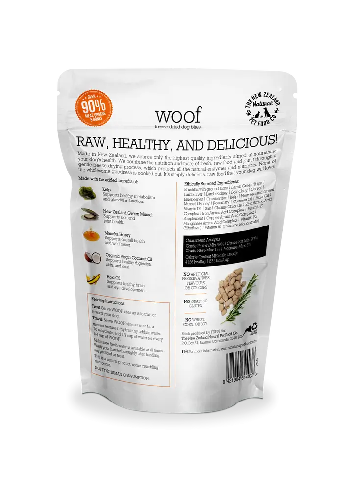 The NZ Natural Pet Food Co. | Woof | Freeze-Dried Wild Brushtail | Dog Treat
