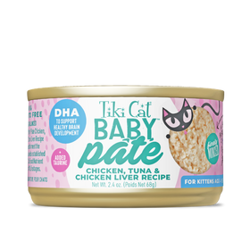 Tiki Cat - Baby Pate - Chicken, Tuna & Chicken Liver Recipe (For Kittens)