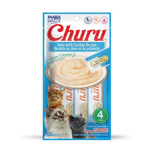 Inaba - Churu Purees - Tuna with Scallop Recipe (Treat for Cats)