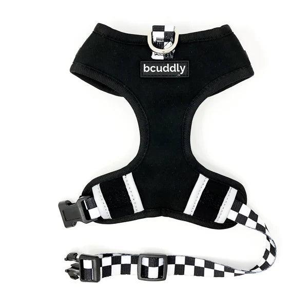 bcuddly | Control Dog Harness | Black Checker