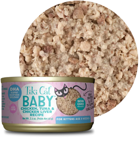 Tiki Cat - Baby - Whole Foods Chicken, Tuna, & Chicken Liver Recipe (For Kittens)
