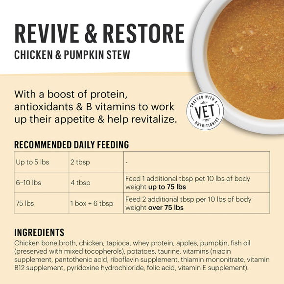 The Honest Kitchen - Functional Pour Overs - Revive & Restore Chicken & Pumpkin Stew (Wet Dog Food)