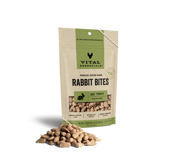 Vital Essentials (VE) -  Freeze-Dried Rabbit Bites Treats (For Dogs)