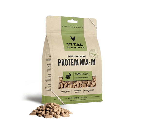 Vital Essentials (VE) - Protein Mix In - Freeze-Dried Rabbit Mini Nibs Topper (For Dogs)