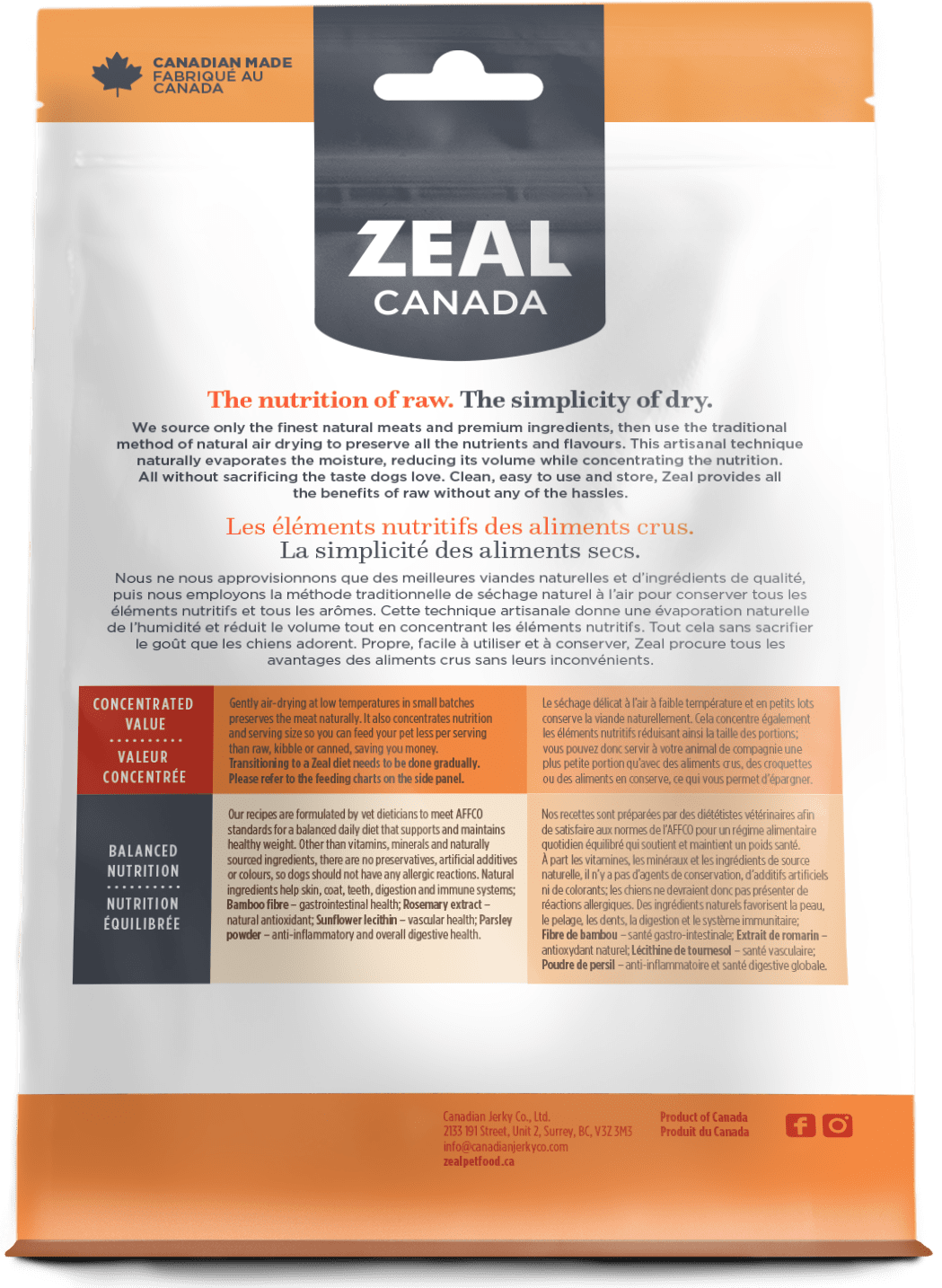 Zeal Canada -  Gently Air-Dried Pork (For Dogs)