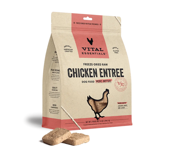 Vital Essentials (VE) - Mini Patties - Freeze-Dried Chicken Entree (For Dogs)