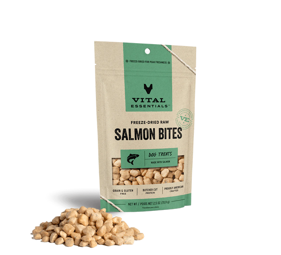 Vital Essentials (VE) - Freeze-Dried Salmon Bites Treats (For Dogs)