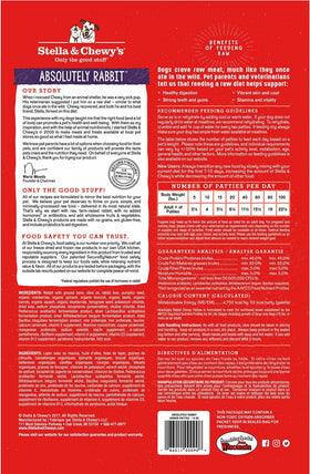 Stella & Chewy's - Absolutely Rabbit Dinner Patties Freeze-Dried Raw Dog Food - ARMOR THE POOCH