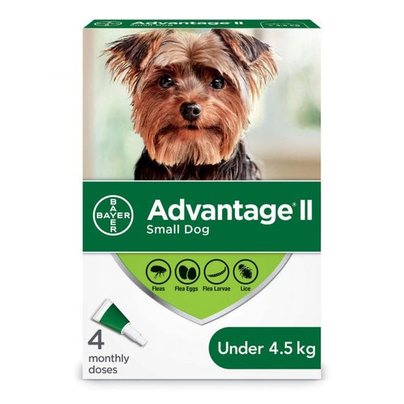 Bayer - Advantage II - Topical Flea Treatment for Dogs (For Dogs under 4.5kg)-ARMOR THE POOCH
