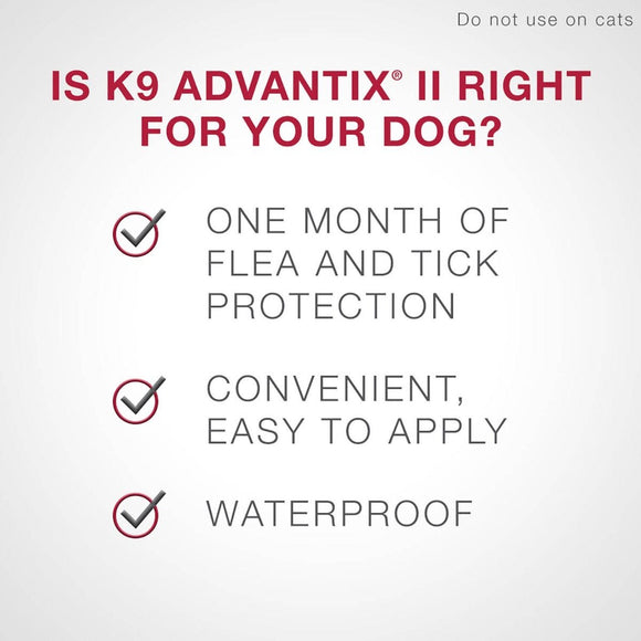 Bayer - K9 Advantix II - Topical Flea and Tick Treatment for Dogs (For Dogs Over 25kg)-ARMOR THE POOCH