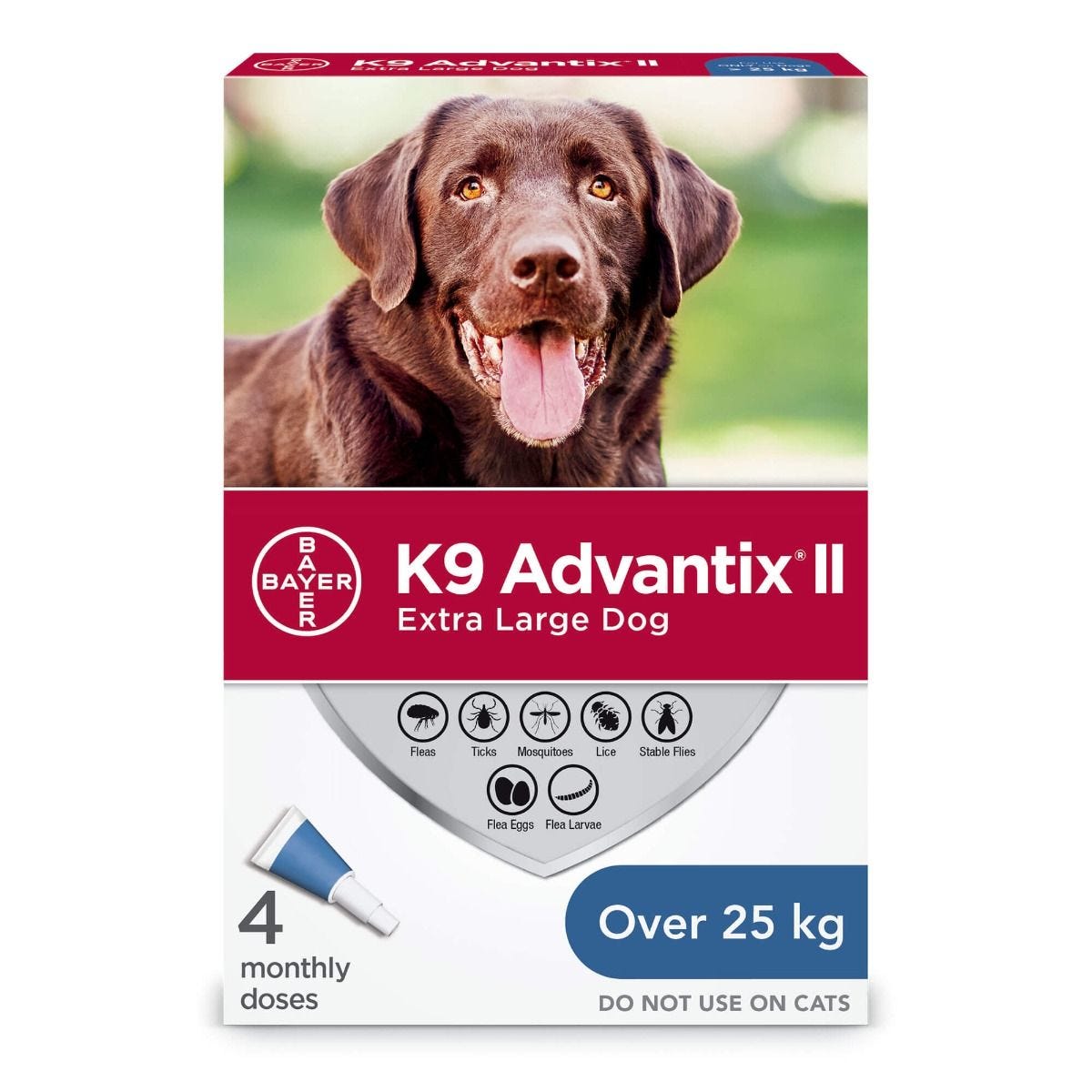 Bayer K9 Advantix II Flea and Tick Treatment for Dogs Over 25kg ARMOR THE POOCH