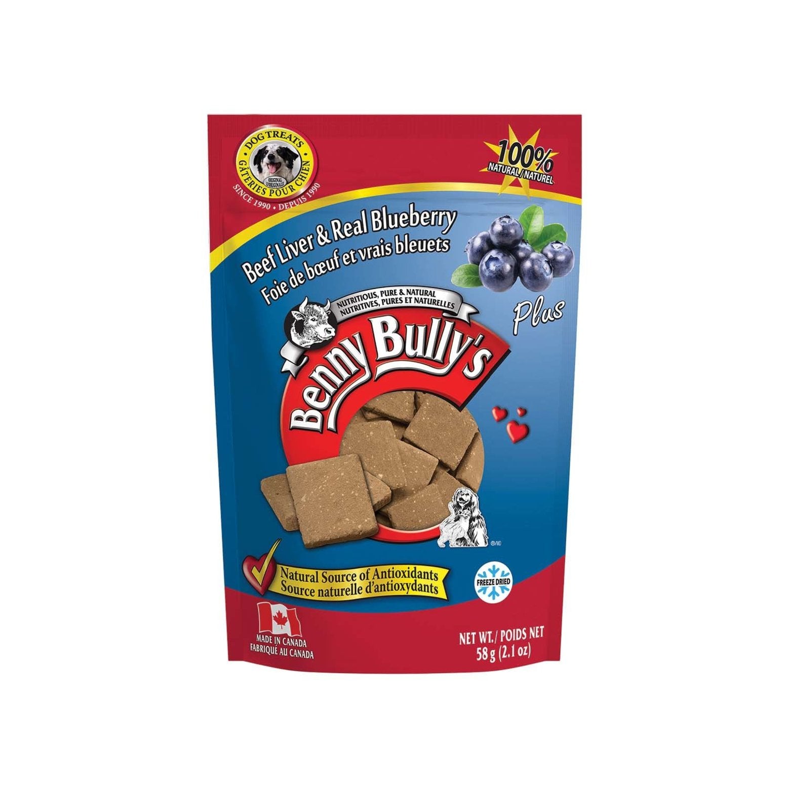 Benny Bully's-Beef Liver Dog Treats Blueberry-ARMOR THE POOCH