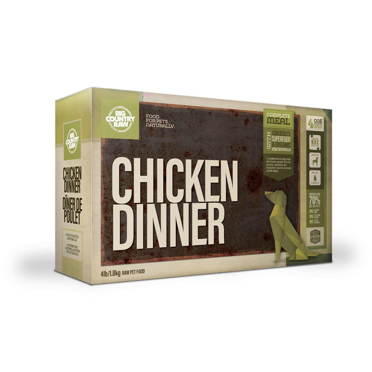 Big Country Raw-Chicken Dinner Carton (4lb)-Dog Food Store Toronto