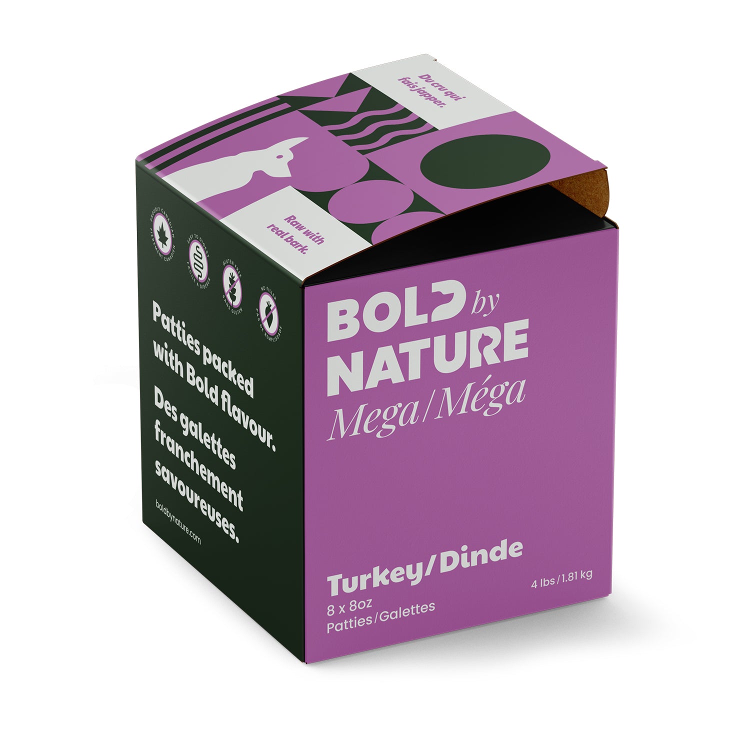 Bold by Nature (Mega Dog) - Mega Turkey - Frozen Dog Food